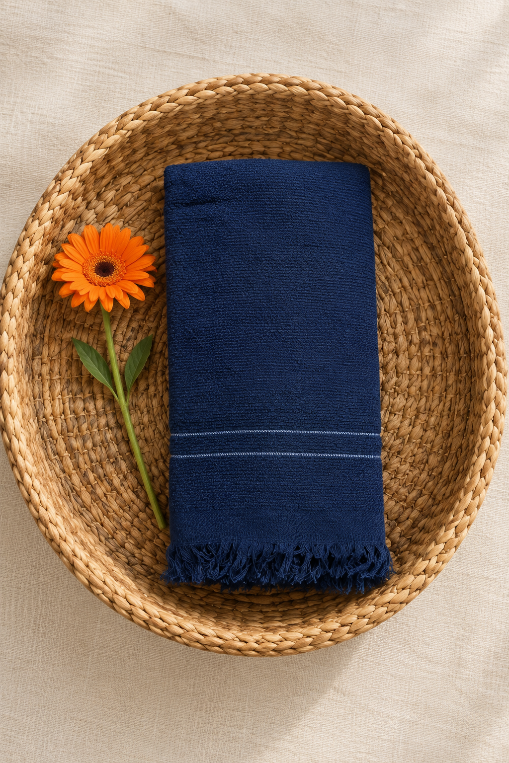 Bath towel(thorthu) 30*60 inches(Dark navy blue)