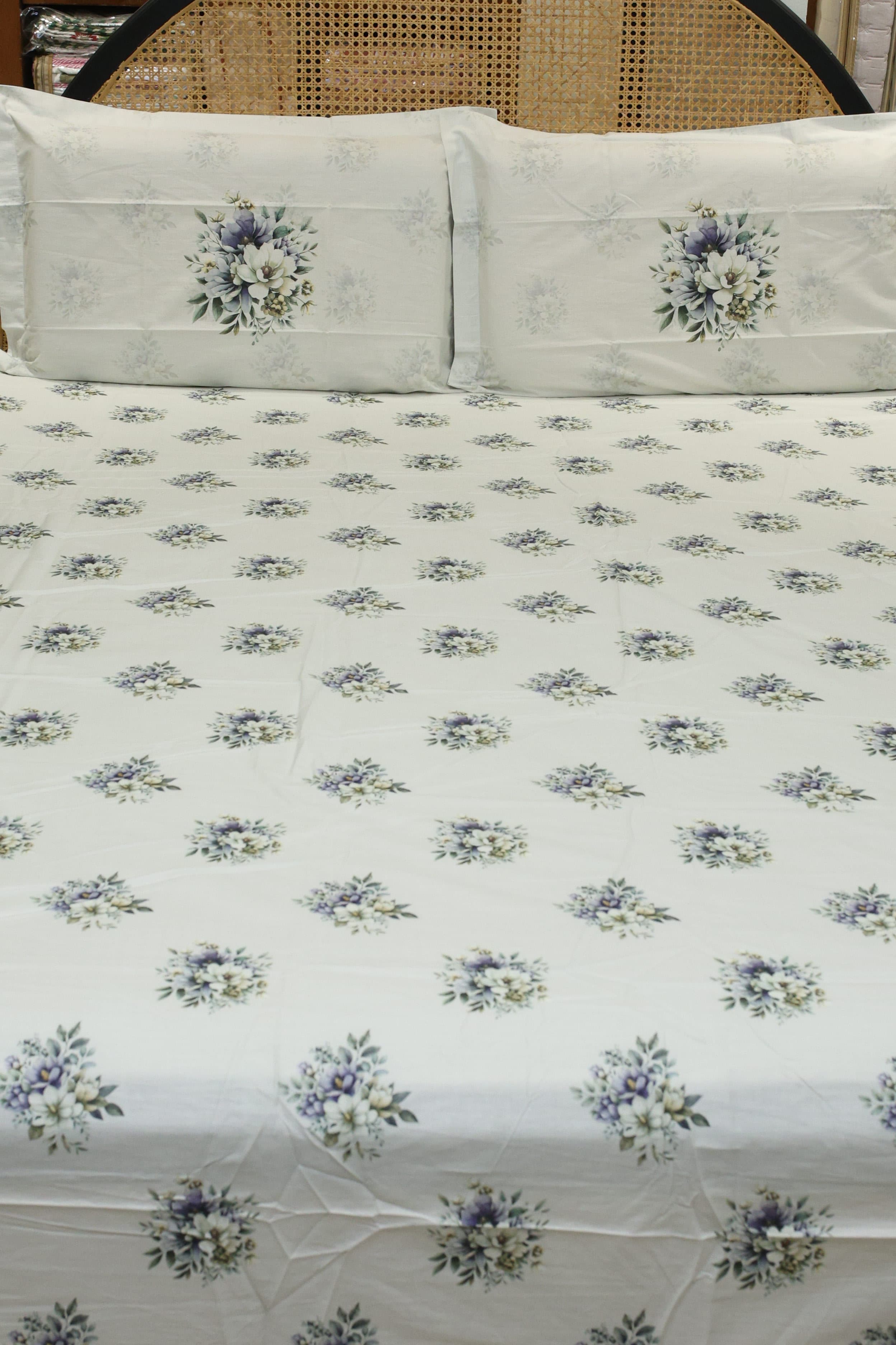 Bedsheets - King premium soft cotton bedsheet Digital Print DD   VATIKA