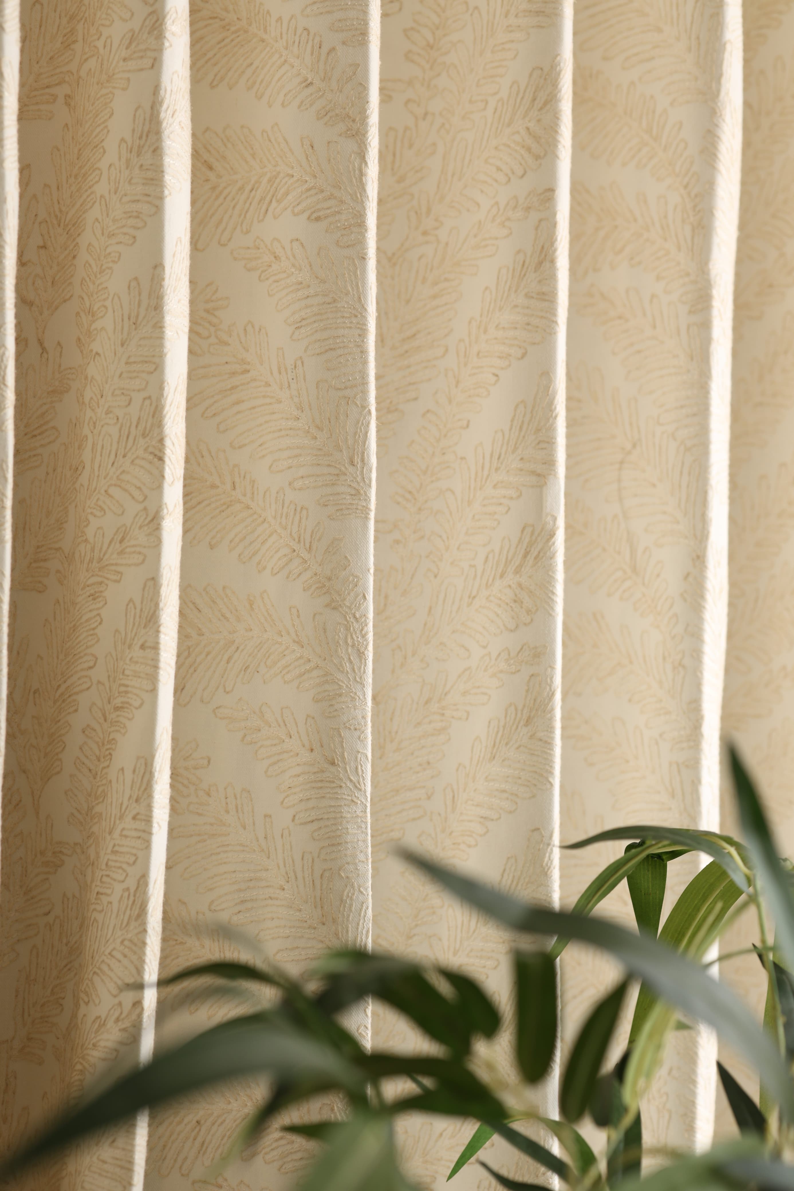 Curtains - Premium embroidery opaque curtains Naturalia Prebooking