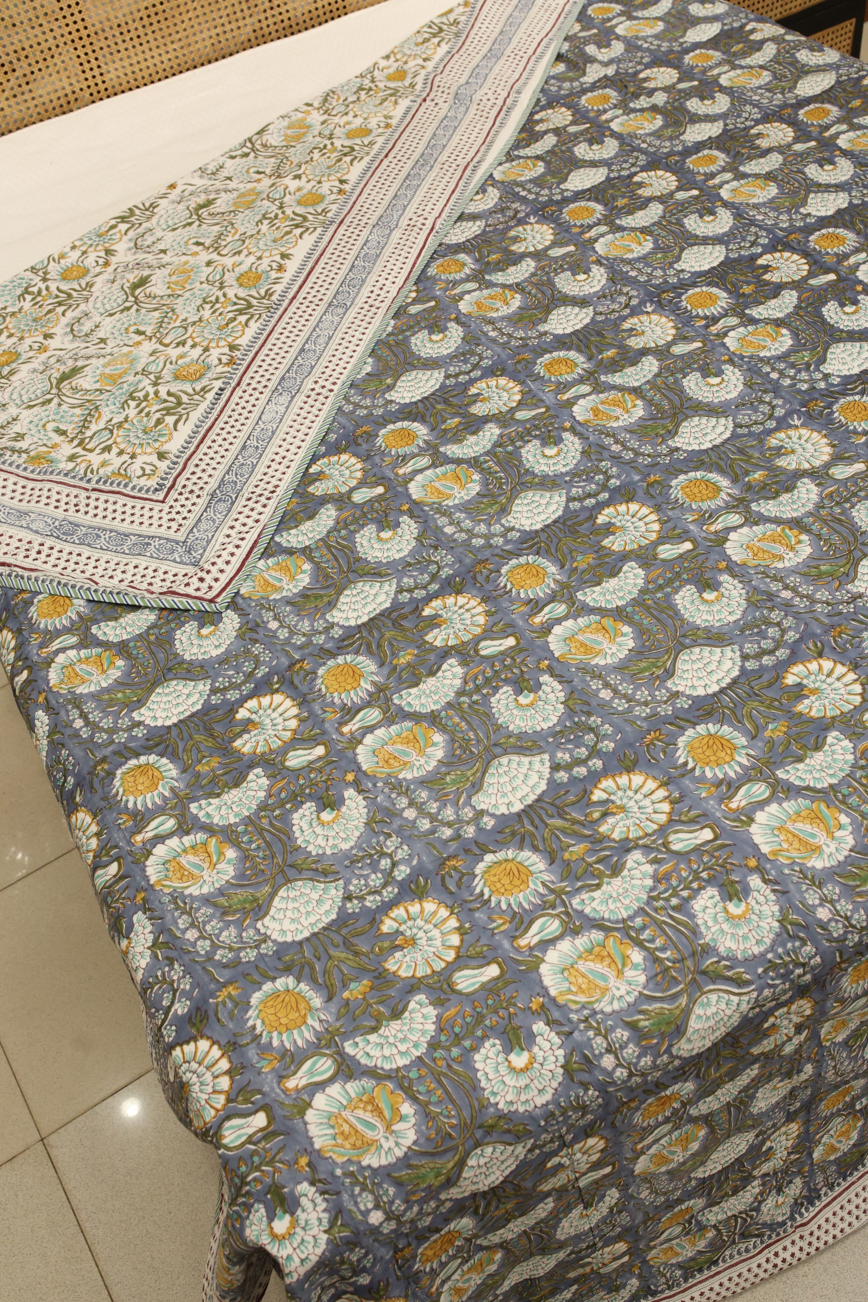 Double dohar / Blanket - Mughal handblock print