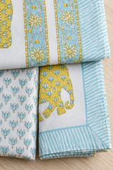 Bedsheets - King Percale cotton handblock print bedsheets