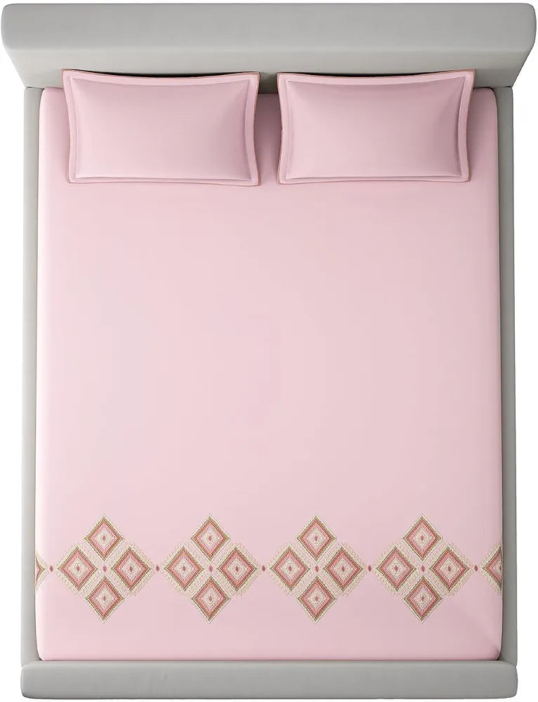 Bedsheets - King Premium machine embroidery bedsheets Sansaar