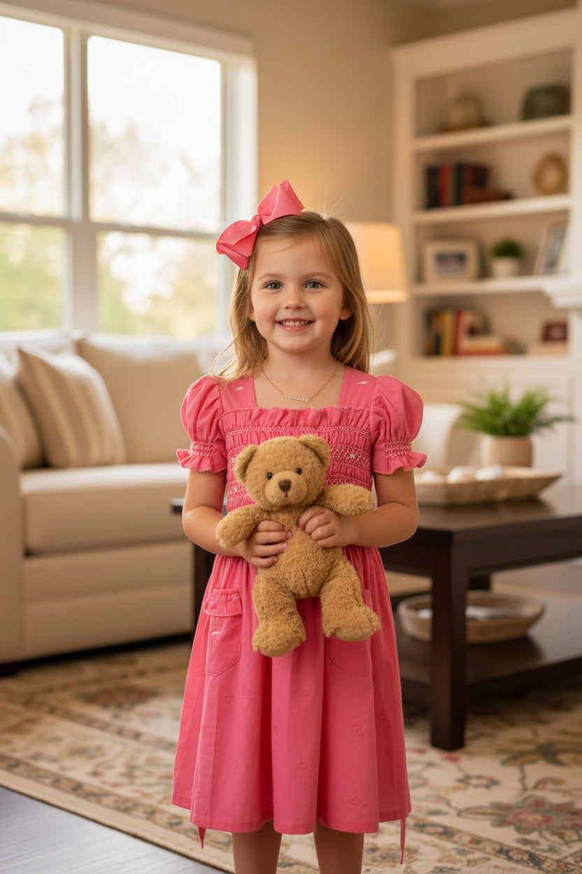 Kids smocked dress 3-4 years