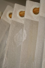 Curtains -Embroidered Sheer curtains (off white)