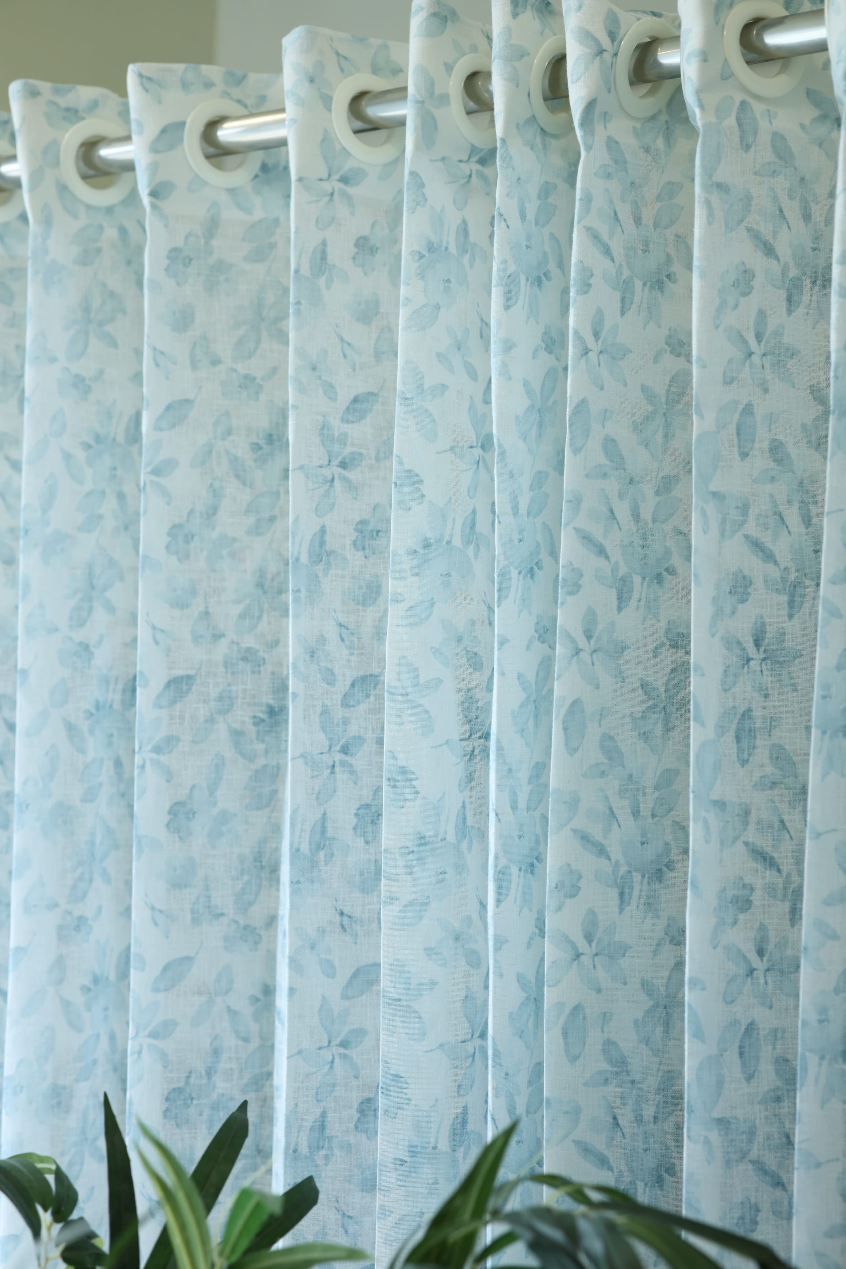 Amethyst Sheer Curtain – Semi Transparent floral vine print print