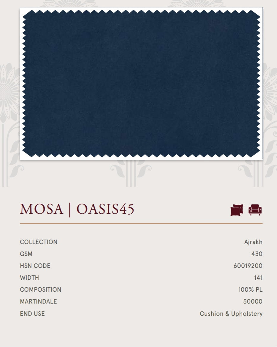 Upholstery fabrics -Ajrakh(Mosa)