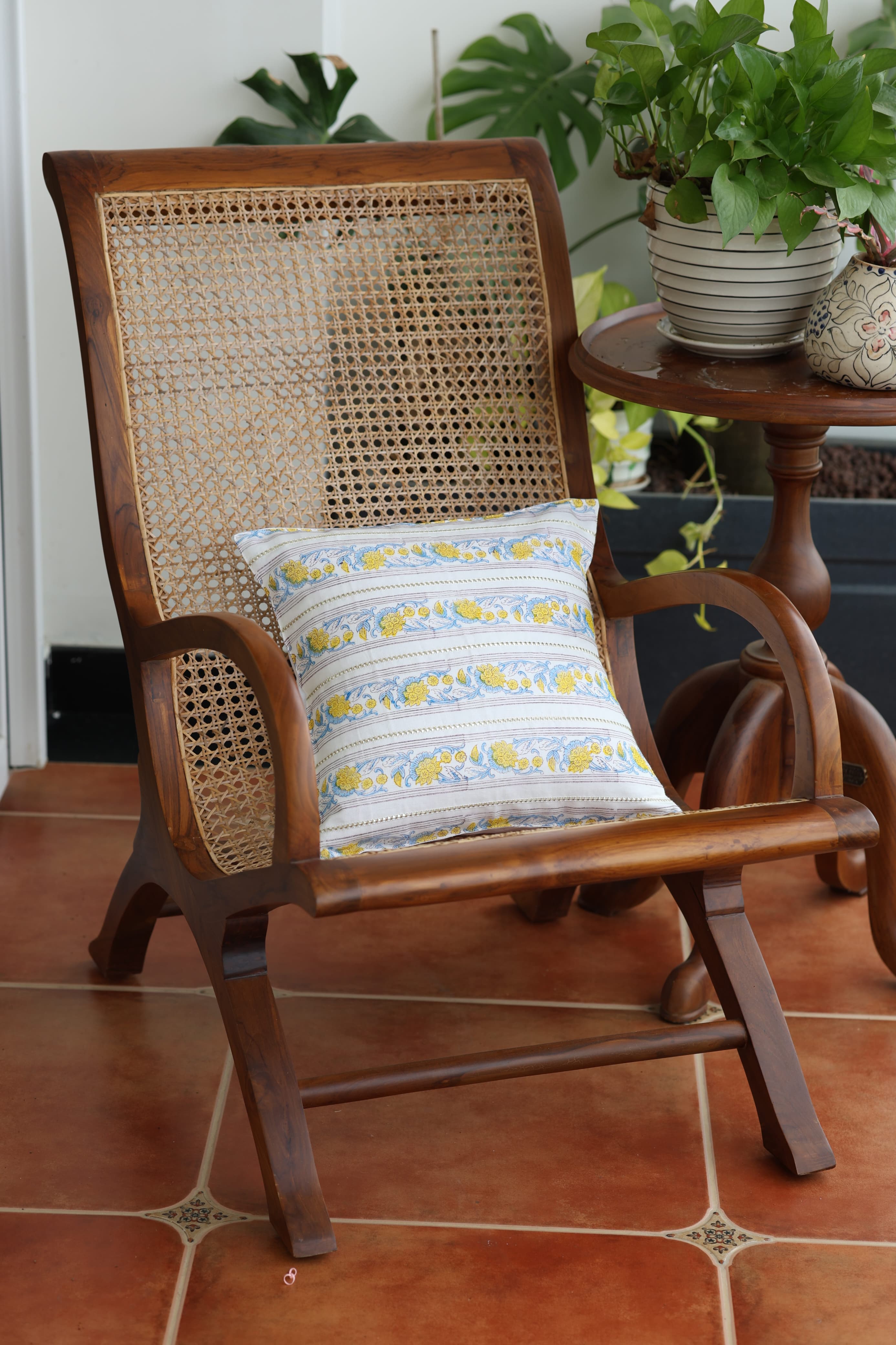 Onam Handblock Cushion Covers - 16*16 inches