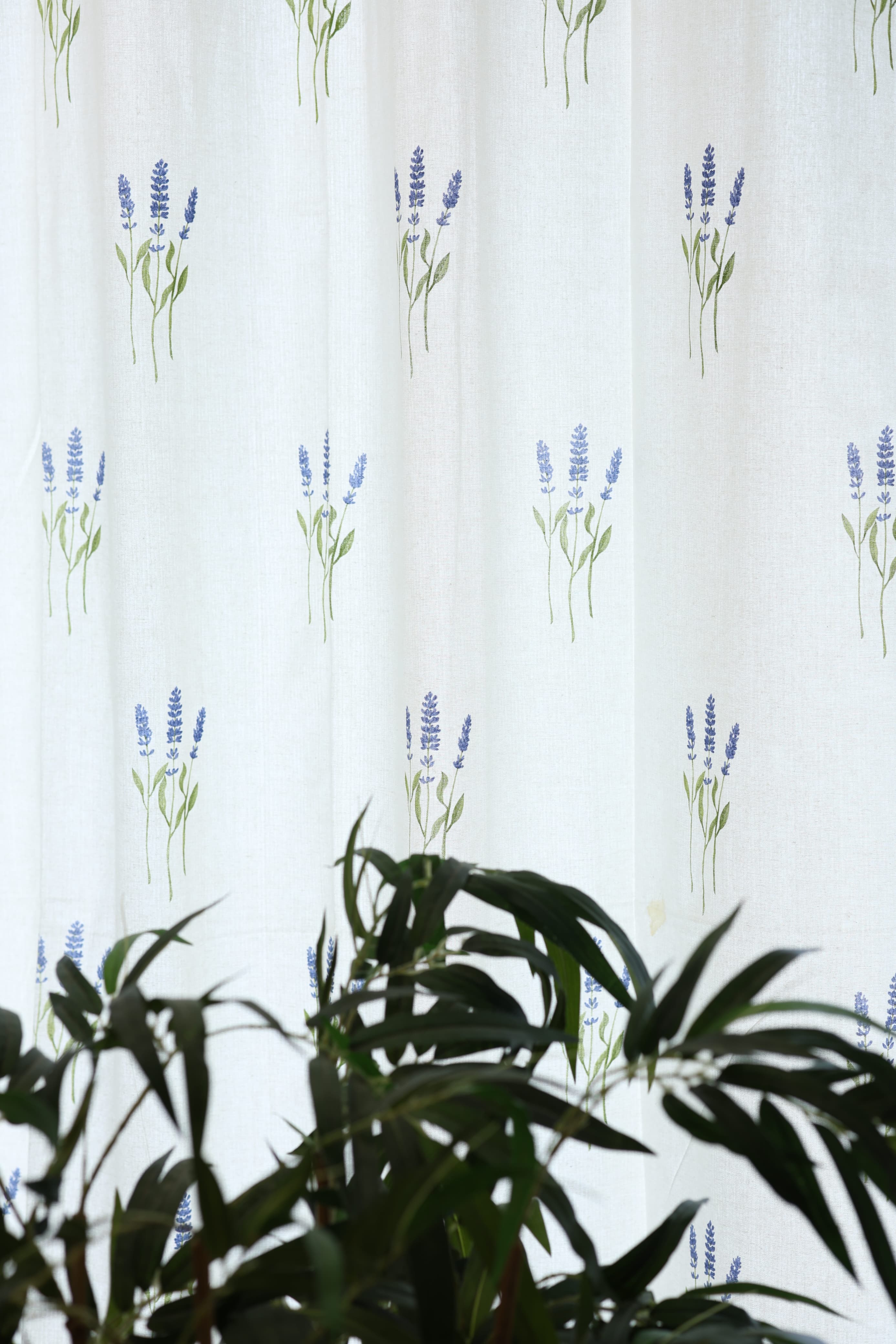Curtains - Opaque floral curtains off white base meadow