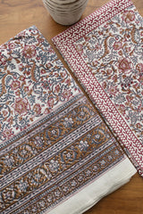 Mugal Bedsheets - King premium handblock print cotton bedsheets