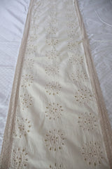 Bedsheets - Premium designer Queen bedsheets dd lace(off-white or ivory)