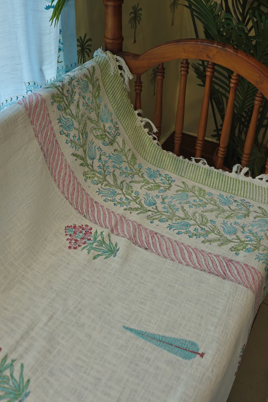 Sofa throw - Jute off white colour