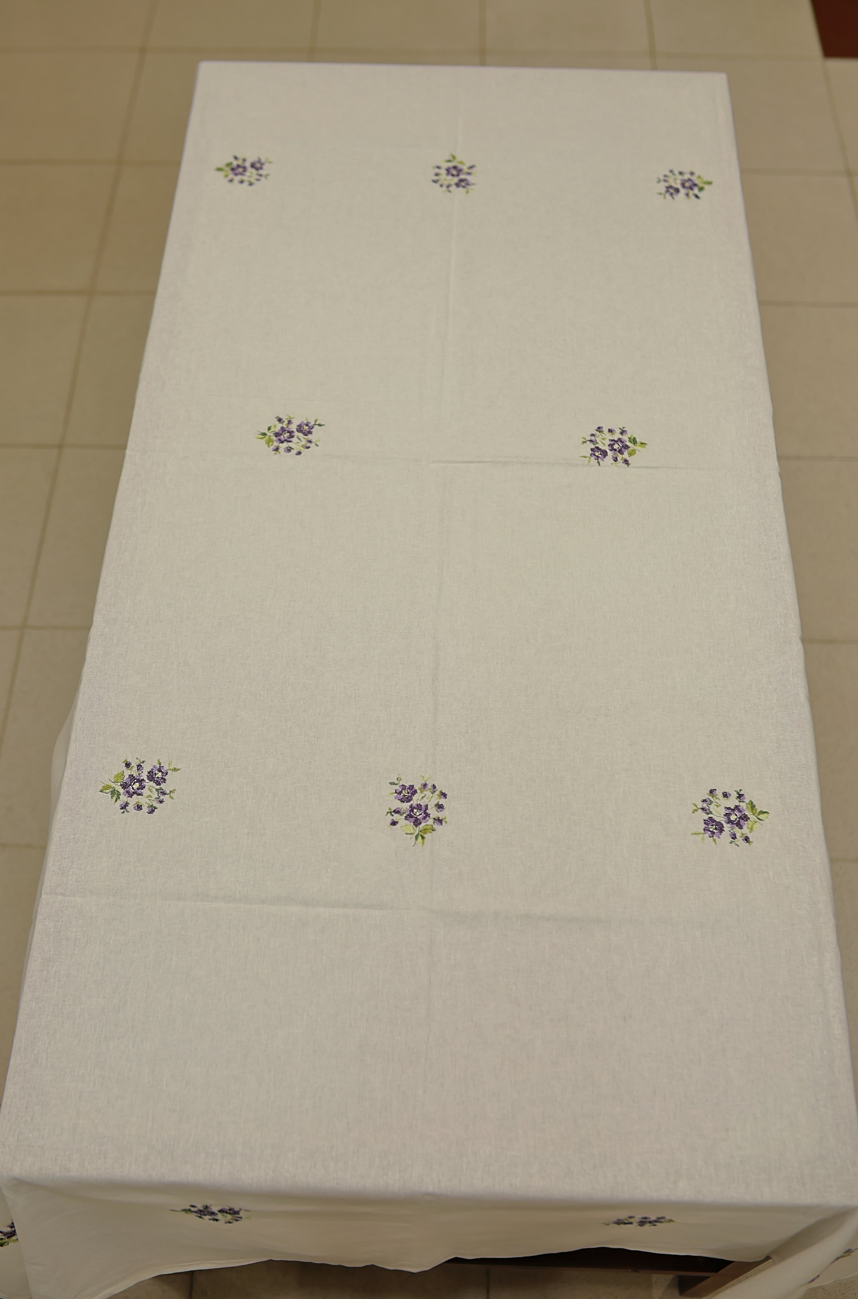 Table cloths-6 Seater cross stitch embroidered