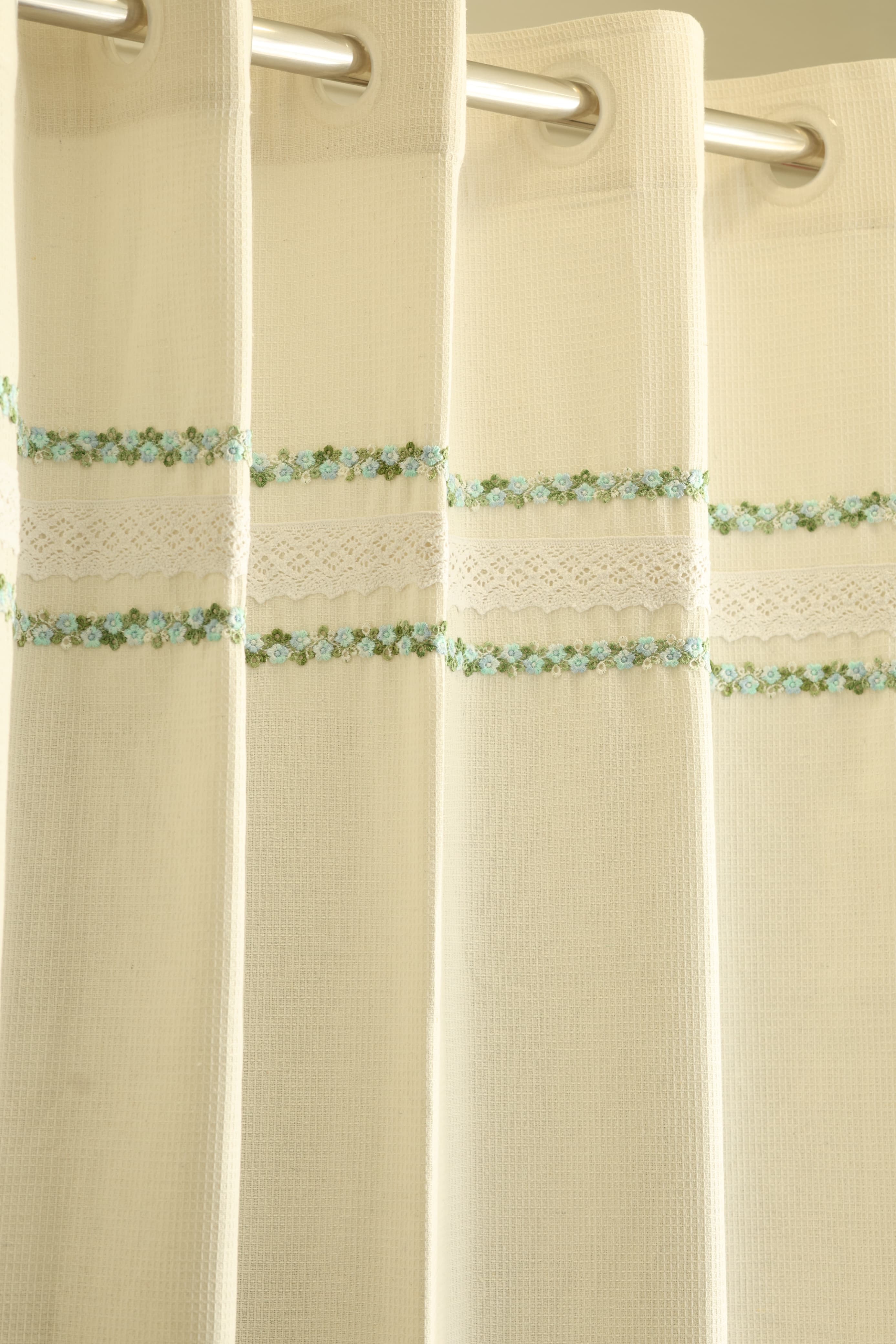 Embroidery Opaque Curtain Rainbow