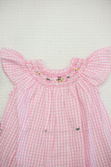 Kids smocked dress 12-18 months Xmas
