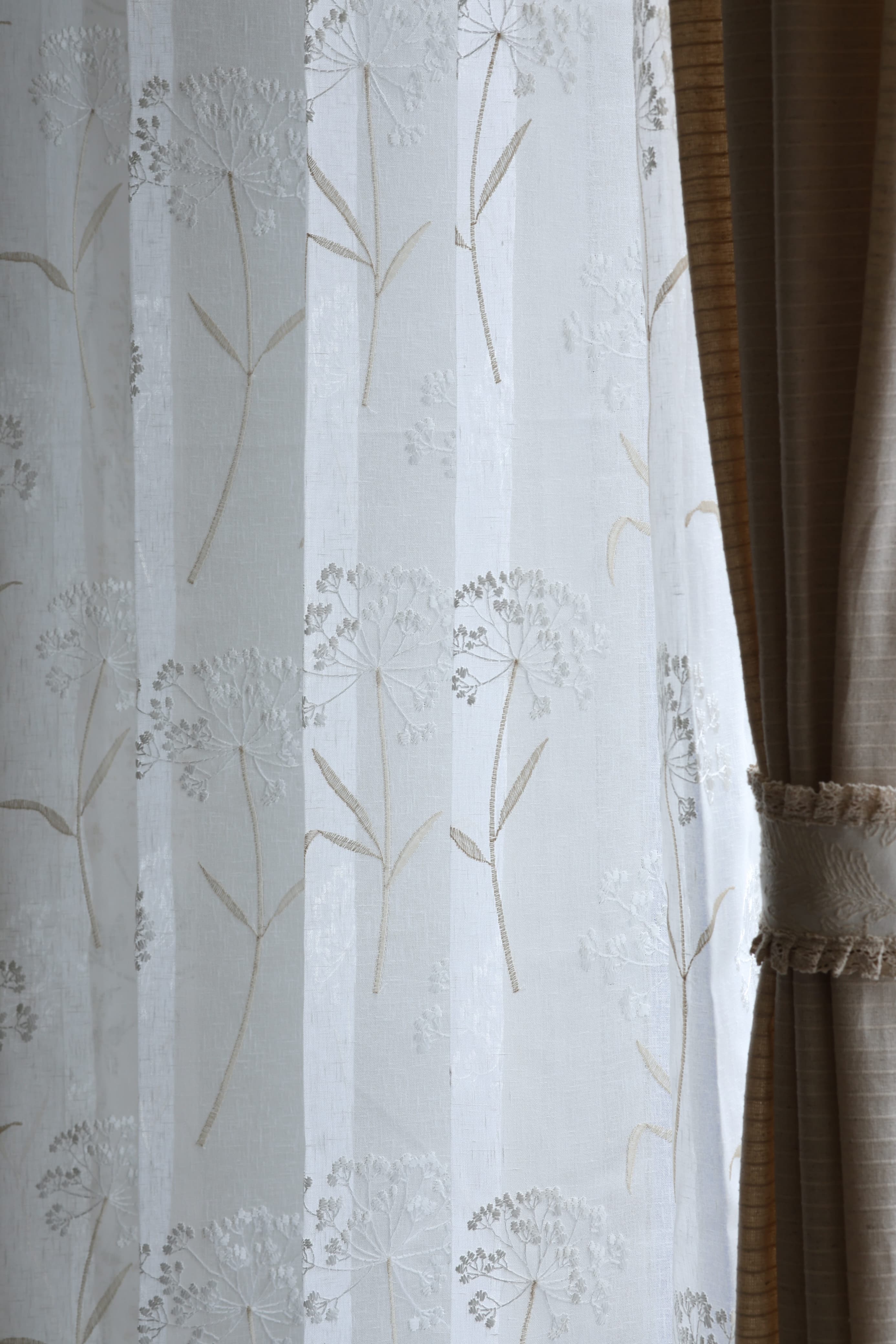Premium Embroidery Sheer Curtain - Florence
