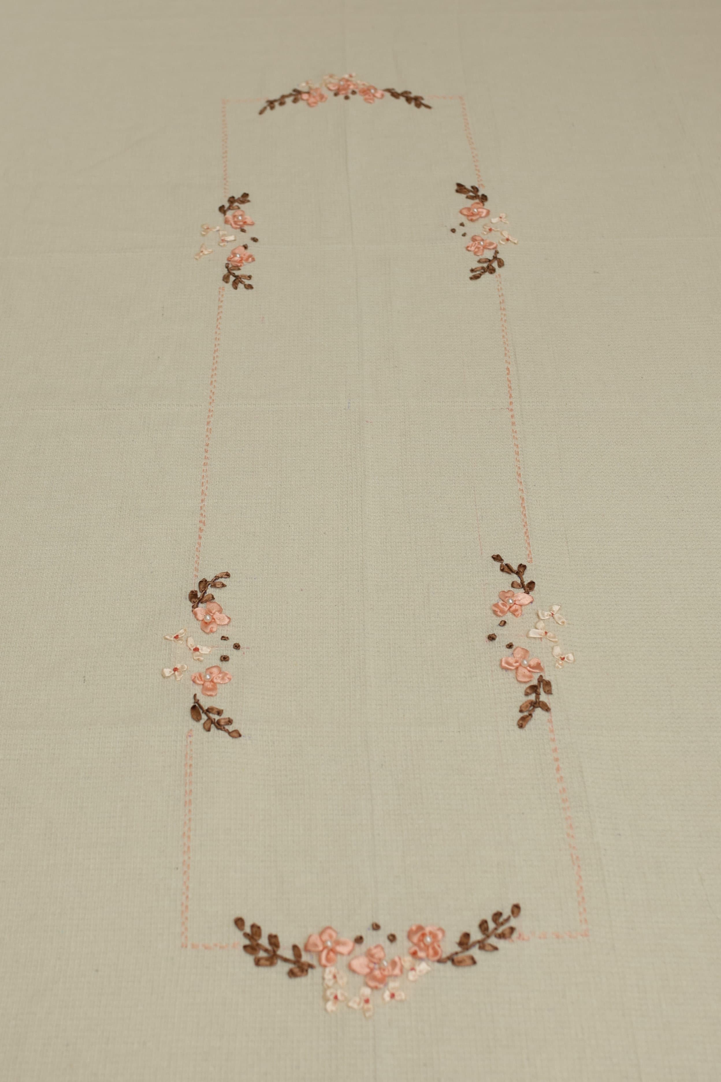 Table cloths - 8 seater ribbon embroidery