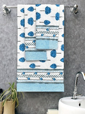 Handblock waffle towel set