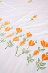 King Size Premium Machine Embroidery Bedsheet Set with 2 Pillow Covers (108x108)