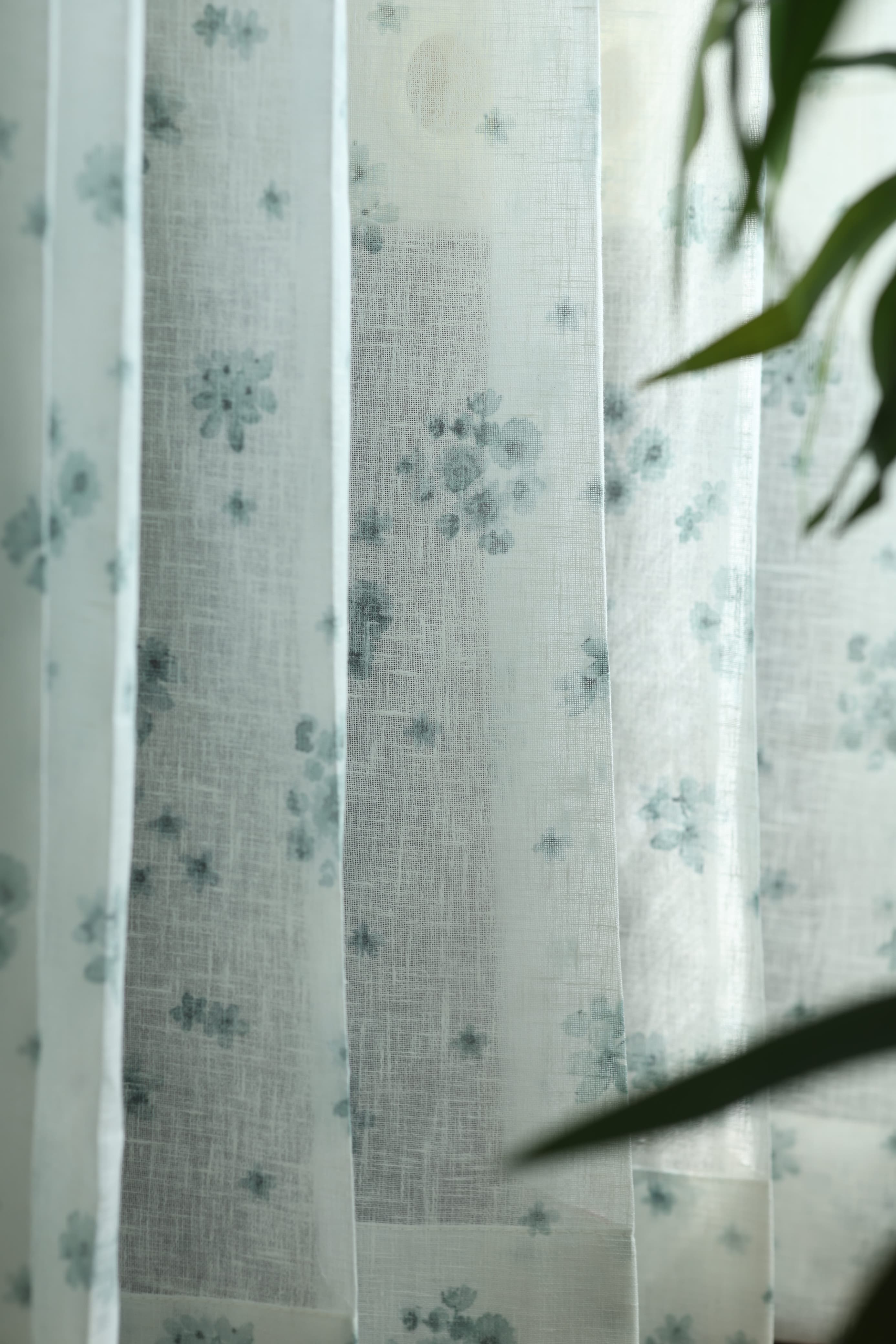 Amethyst Sheer Curtain – Semi Transparent floral print