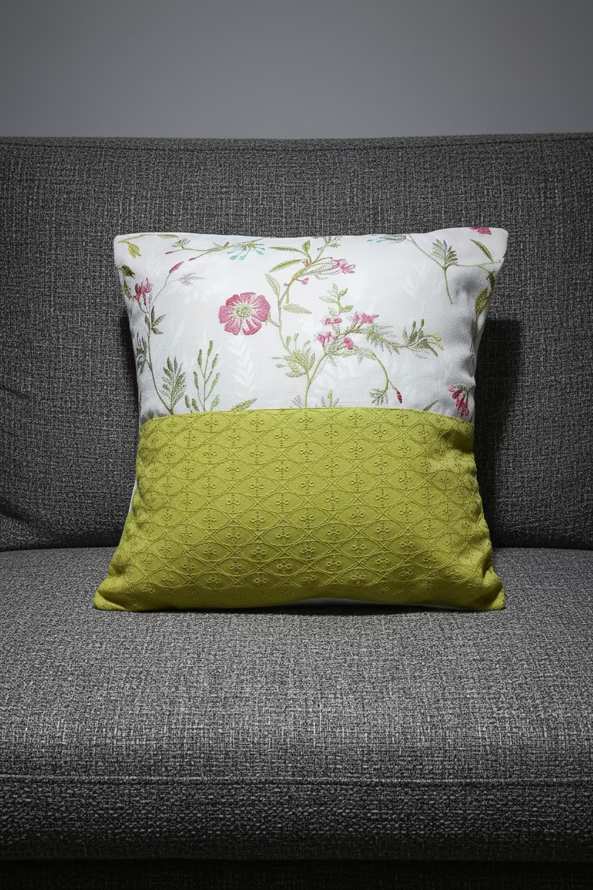 Cushion cover : (Embroidery) 16×16