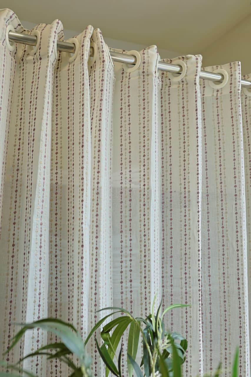 Curtains -Premium embroidered sheer curtain