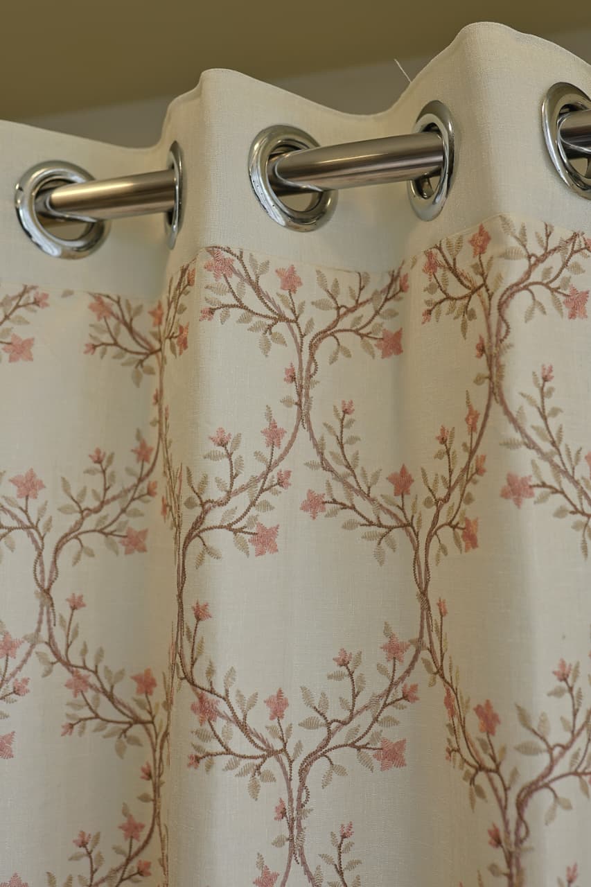 Curtains-Premium embroidery designer sheer curtains