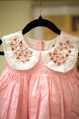 Kids dress - Hakoba with embroidery 10-12 months