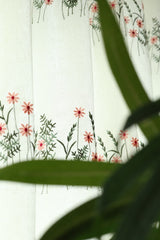 Curtains - Floral embroidery opaque curtains EVELIN
