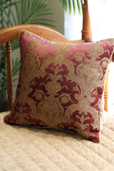 Festive Brocade Damask Cushion Cover