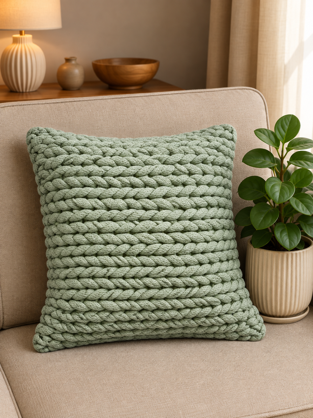 Pluchi - cushion cover (Pistachio Green)