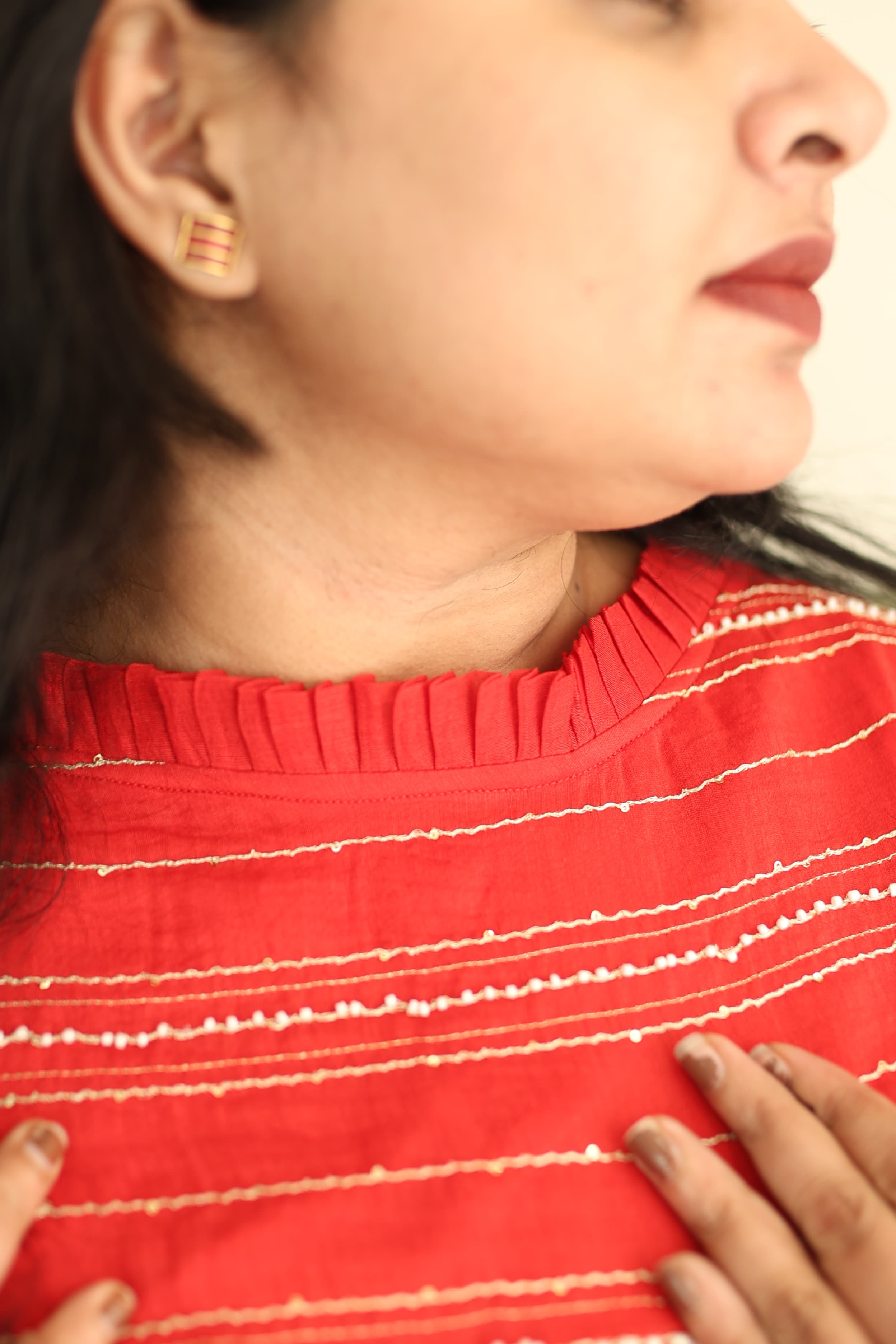 Sale : Kurti Dress : White Pearls : Ready to ship