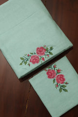 Bedsheets - Single Cross stitch embroidery bedsheets