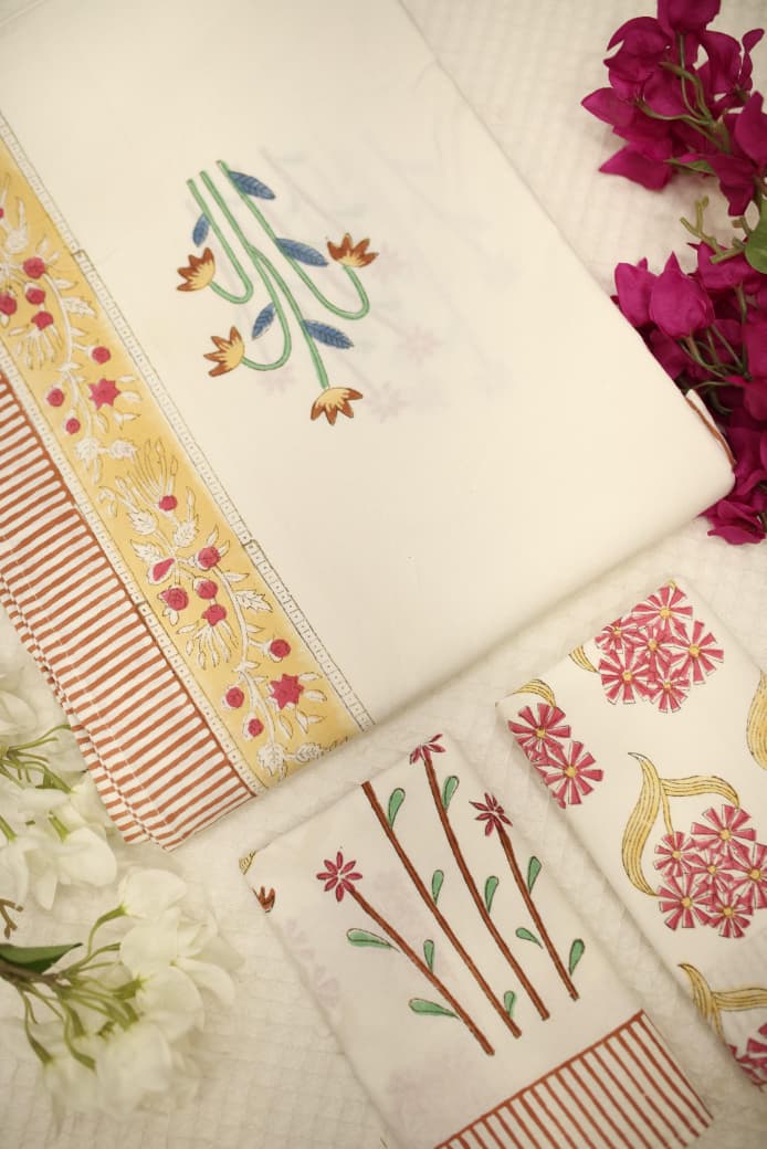 Bedsheets:king Handblock bedsheets