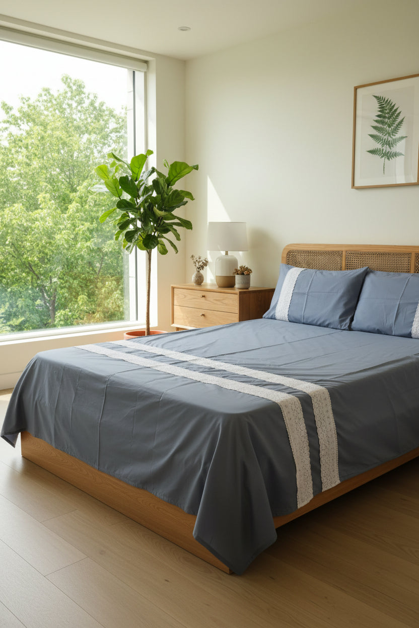 Bedsheets - Premium designer king bedsheets dd lace