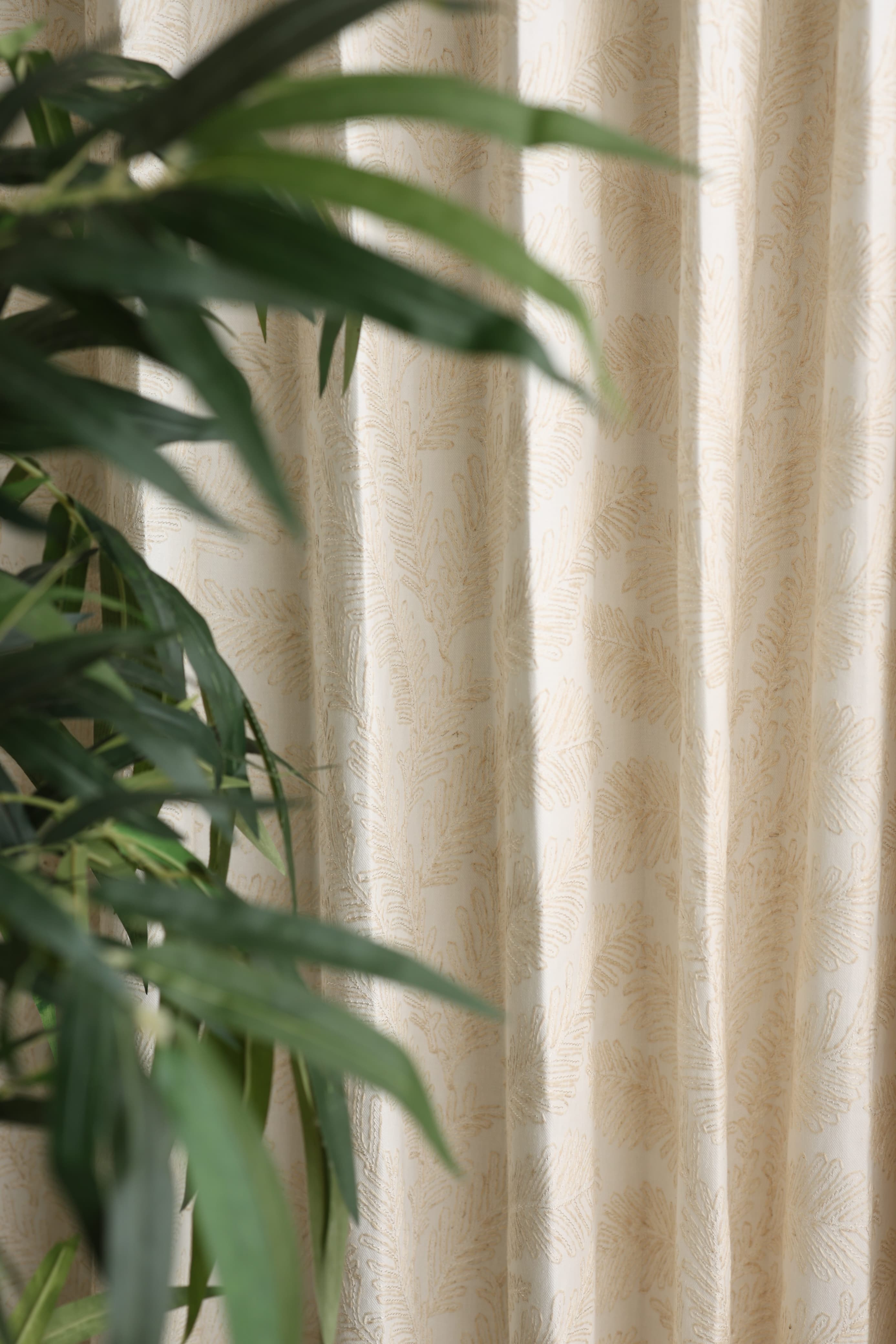 Curtains - Premium embroidery opaque curtains Naturalia Prebooking