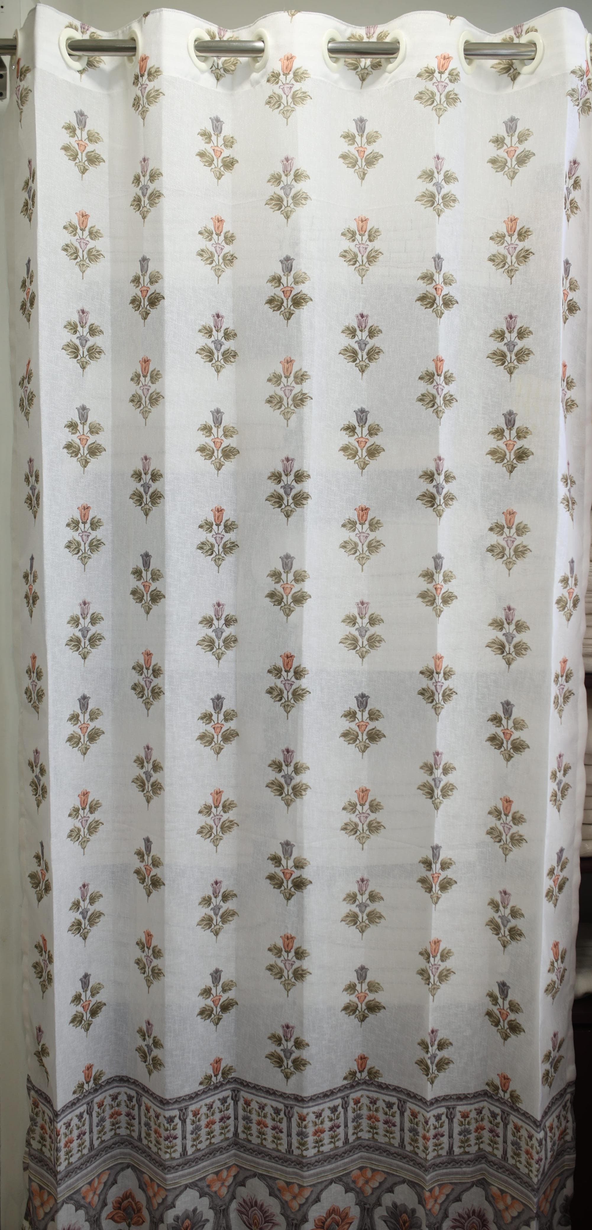 Curtains:Handblock printed curtains(sheer and opaque)
