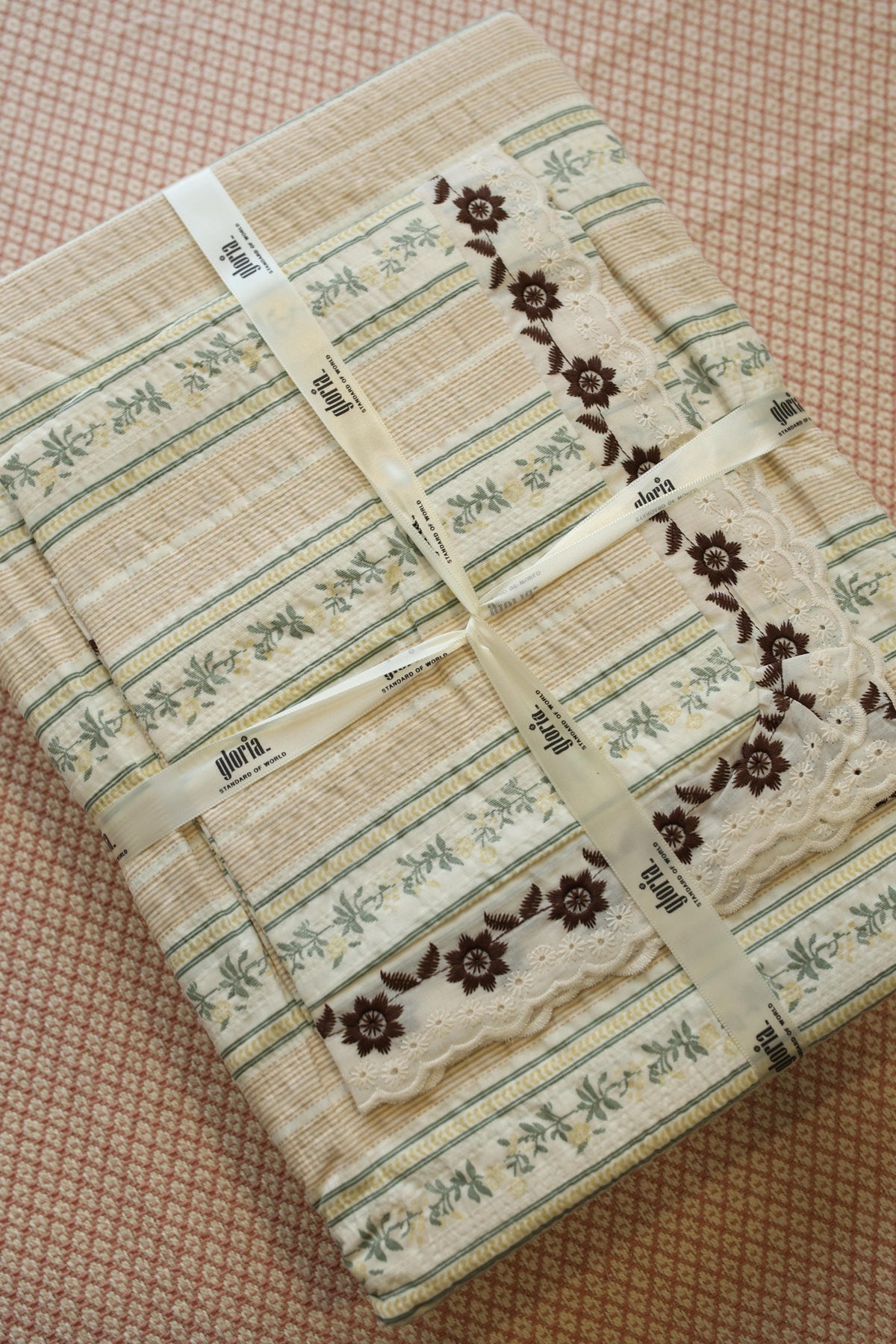 Bedsheets - Premium King soft cotton lace bedsheets majestic