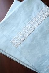 Bedsheets - King satin cotton lace bedsheets