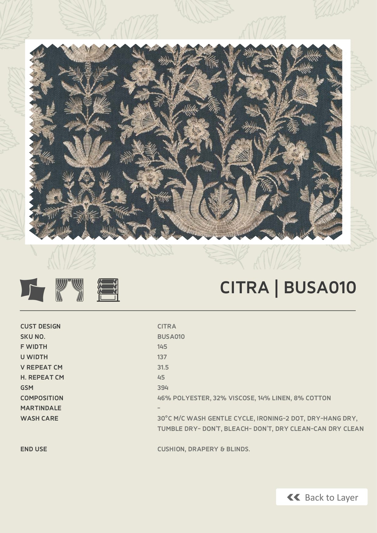 Fabric only-Premium embroidered curtains fabric only(Blinds, Curtains, Cushion covers)