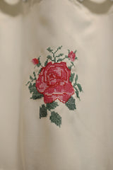 Curtains : Premium designer cross stitch embroidery sheer curtains(7-10 working days to dispatch )