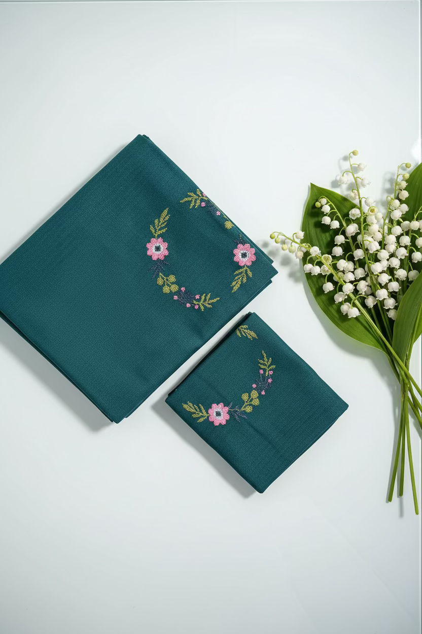 Bedsheets - Single Cross stitch embroidery bedsheets