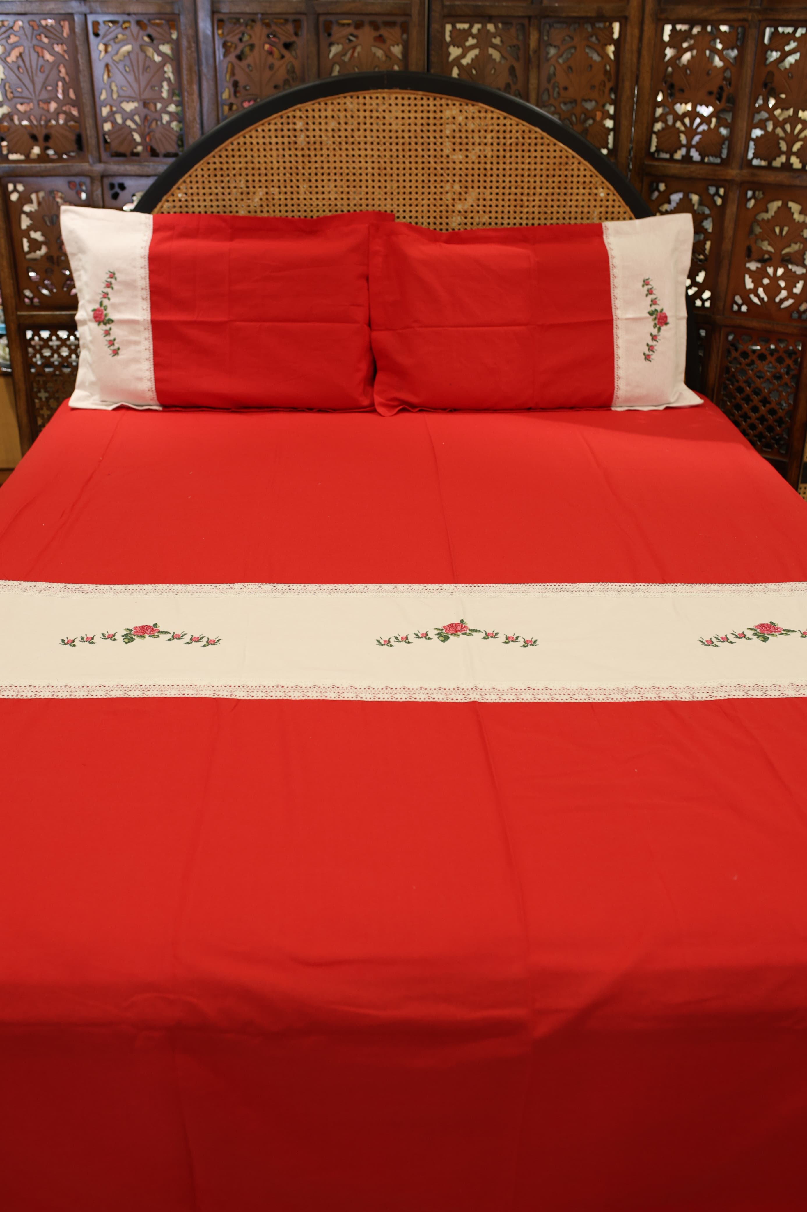 Queen Premium Cross stitch embroidery bedcover - Xmas edition