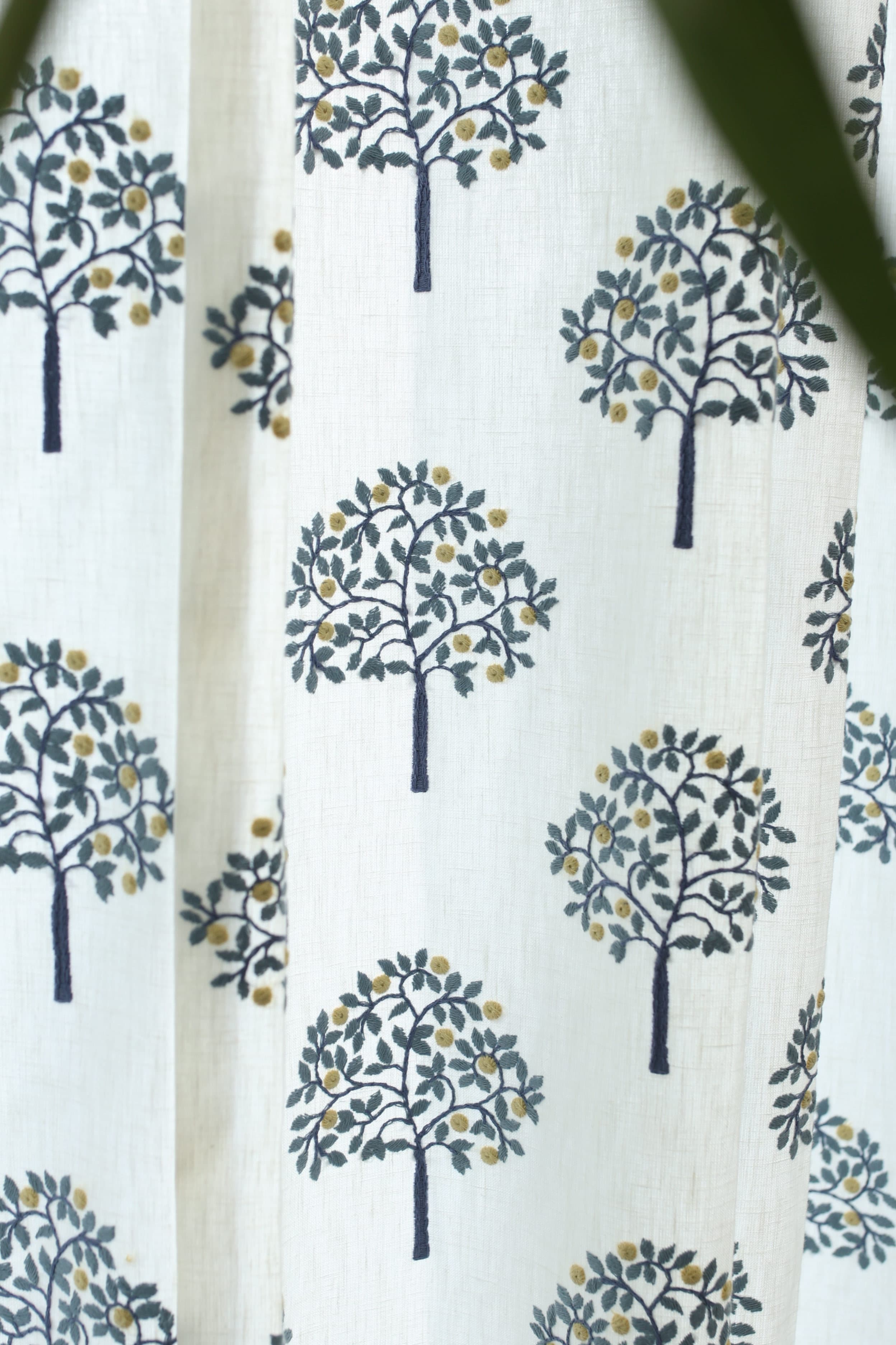 Curtains - Premium embroidery curtains opaque blue edition prebooking
