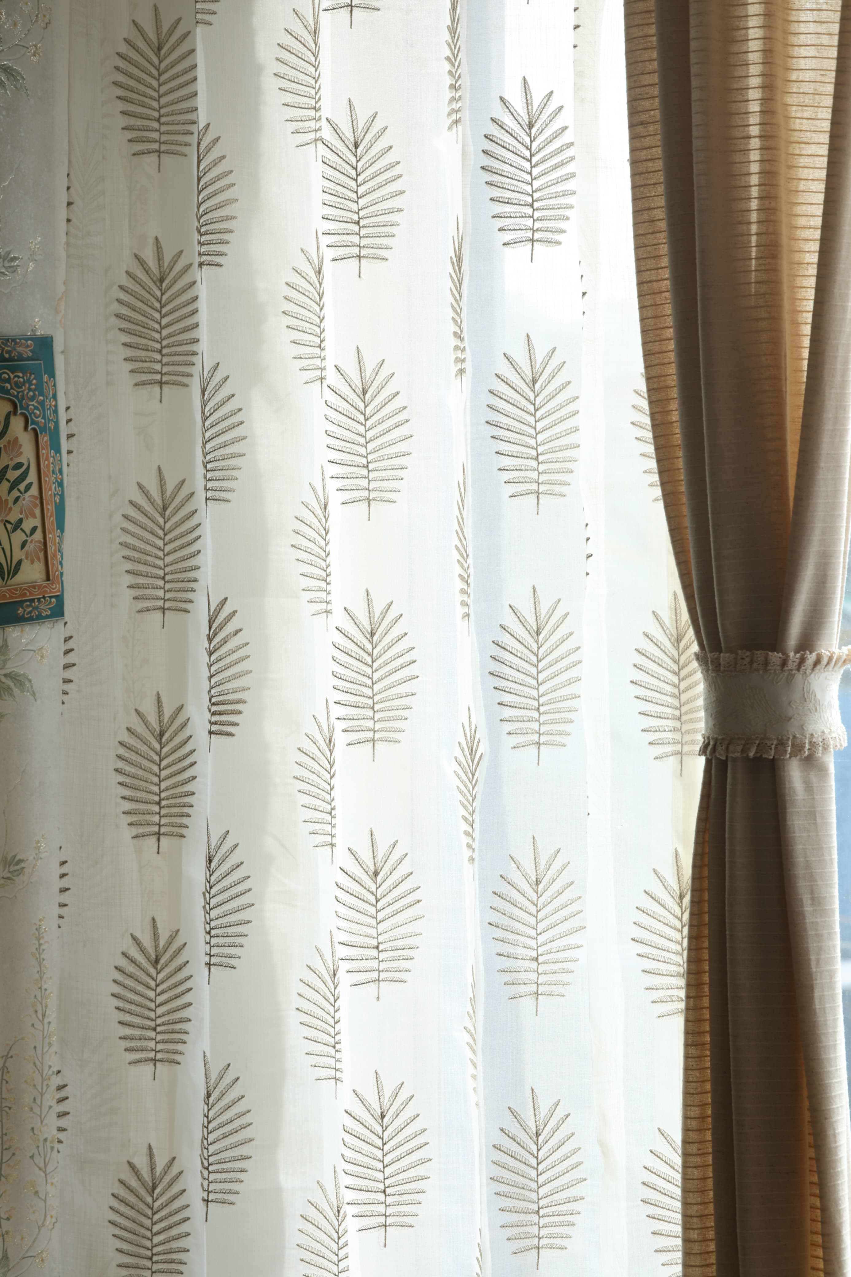 Premium Embroidery Sheer Curtain – Zinnia