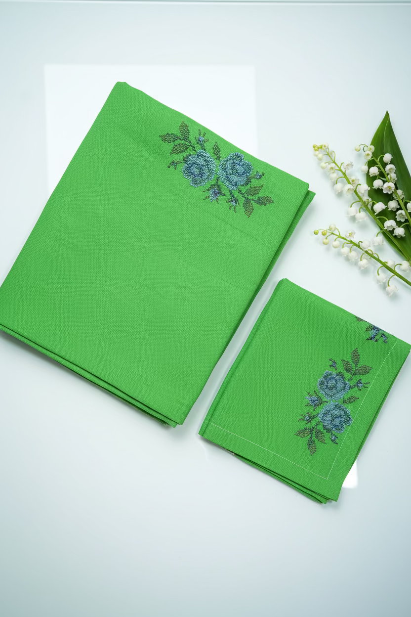 Bedsheets - Single Cross stitch embroidery bedsheets
