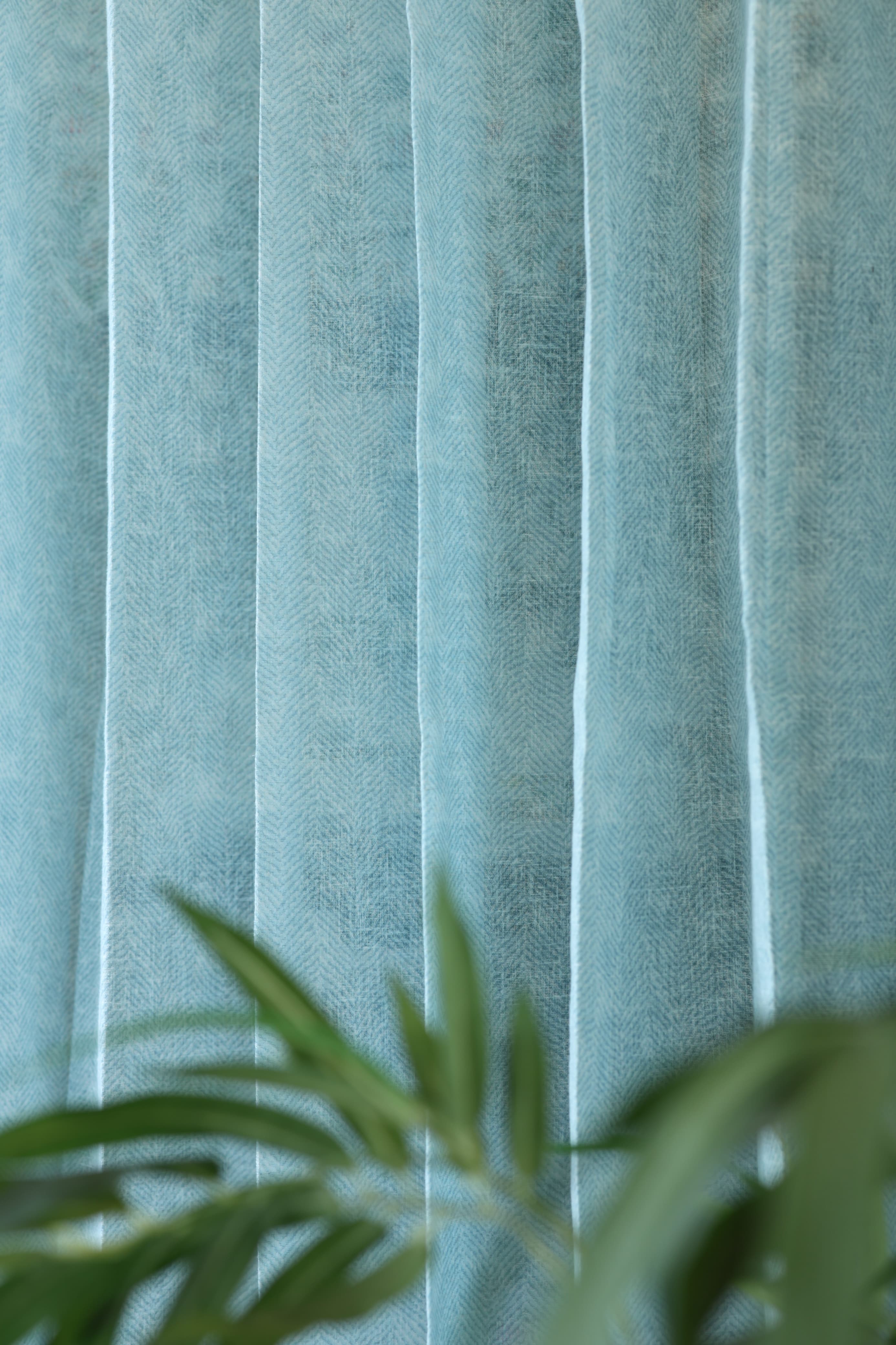 Amethyst Sheer Curtain – Semi Transparent Herringbone print