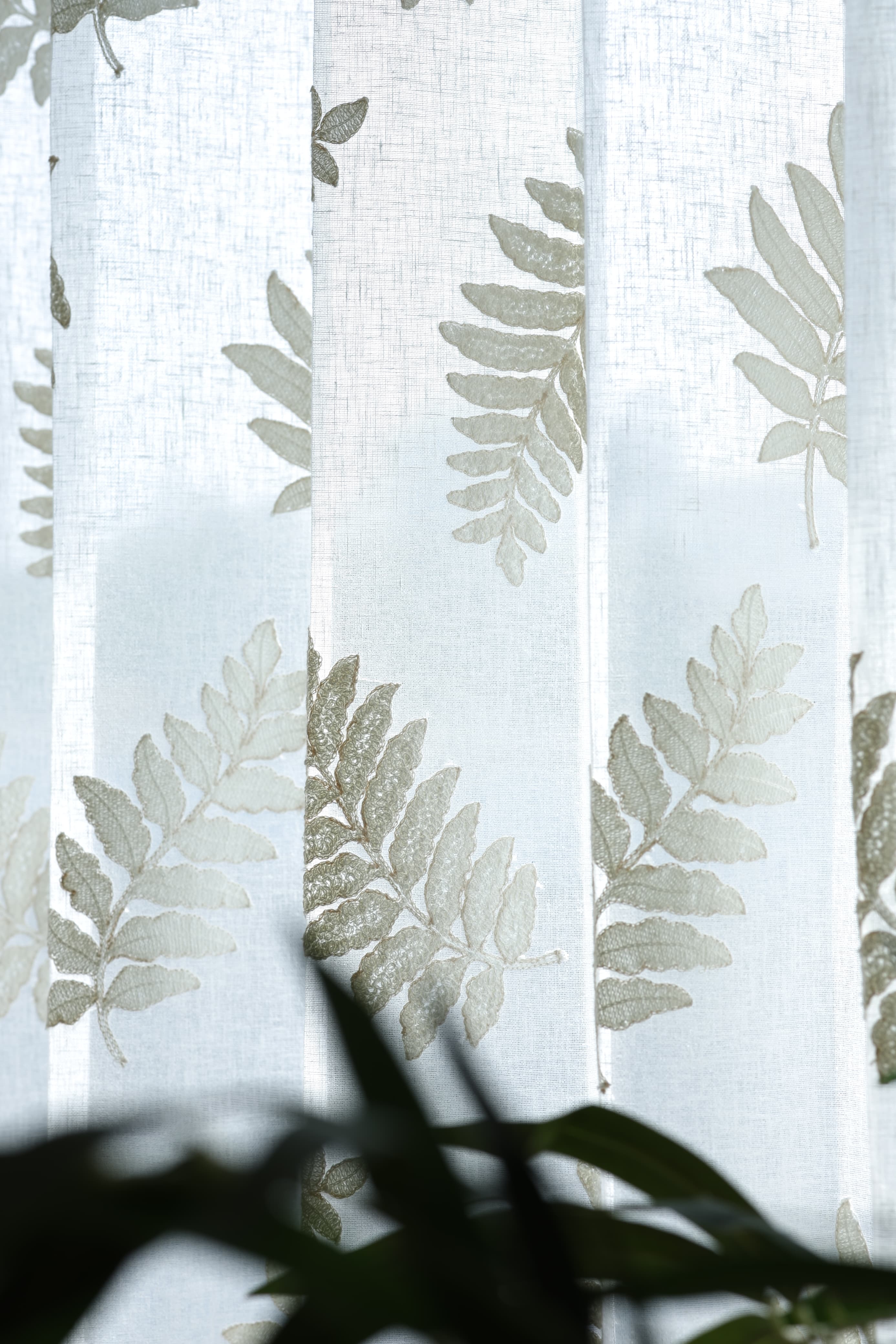 Curtains - Applique Premium Embroidery sheer curtains meher prebooking white base