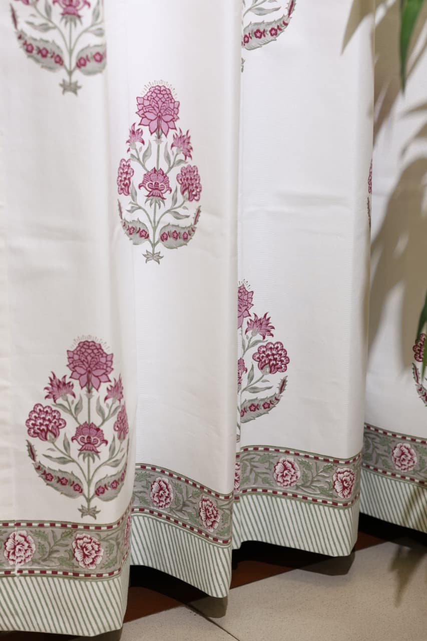 Curtains - Handblock printed curtains Diwali sale