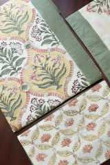 Bedsheets - King Percale cotton handblock print bedsheets