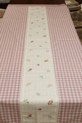 Table cloth - Check embroidery